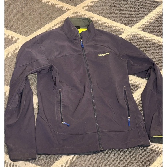 Patagonia Other - Patagonia Polartec Windbloc Jacket Mens Large Black Gray Softshell Full Zip Adze